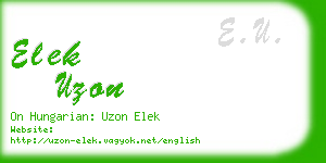 elek uzon business card